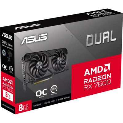 Відеокарта ASUS Radeon RX 7600 8Gb DUAL OC EVO (DUAL-RX7600-O8G-EVO)