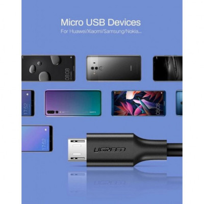 Дата кабель USB 2.0 AM to Micro 5P 1.0m US289 Black Ugreen (60136)