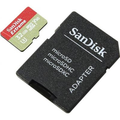 Карта пам'яті SanDisk 32GB microSD class 10 V30 A1 UHS-I U3 Extreme Action (SDSQXAF-032G-GN6AA)