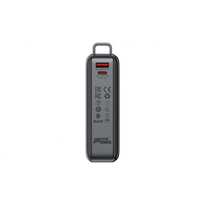 Батарея універсальна Acefast 20000mAh 67W PD/3.0, 20В/3.35A Type-C, USB-A, with cable, Li-ion M4 Black (6974316282723)