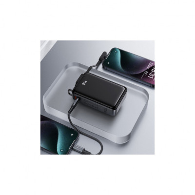 Батарея універсальна Acefast 20000mAh 67W PD/3.0, 20В/3.35A Type-C, USB-A, with cable, Li-ion M4 Black (6974316282723)