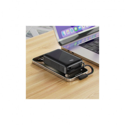 Батарея універсальна Acefast 20000mAh 67W PD/3.0, 20В/3.35A Type-C, USB-A, with cable, Li-ion M4 Black (6974316282723)