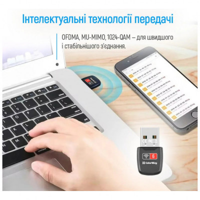 Мережева карта Wi-Fi ColorWay CW-AD-W1