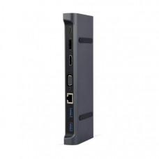 Концентратор Cablexpert USB-C 9-in-1 (USB-hub + HDMI/VGA/PD/CR/LAN/3.5mm) (A-CM-COMBO9-02)
