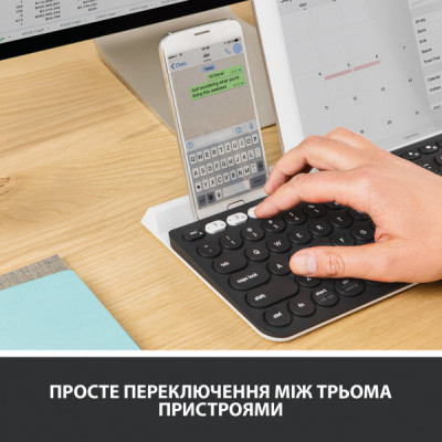 Клавіатура Logitech K780 Multi-Device Wireless UA Dark Gray (920-008042)