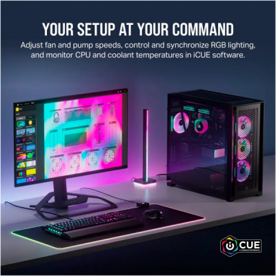 Кулер до корпусу Corsair iCUE Link QX140 RGB PWM PC Fans Starter Kit with iCUE LINK System Hub (CO-9051004-WW)