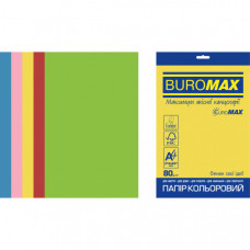 Папір Buromax А4, 80g, INTENSIVE, 5colors, 20sh, EUROMAX (BM.2721320E-99)