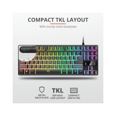 Клавіатура Trust GXT 833 Thado TKL USB Black (23724)