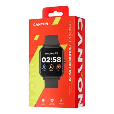 Смарт-годинник Canyon CNS-SW74BB Wildberry Black (CNS-SW74BB)