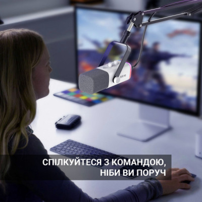 Мікрофон Fifine AM8TW USB/XLR White (AM8TW)