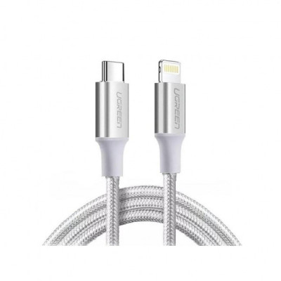 Дата кабель USB-C to Lightning 1.0m US304 MFI White Ugreen (US304/70523)