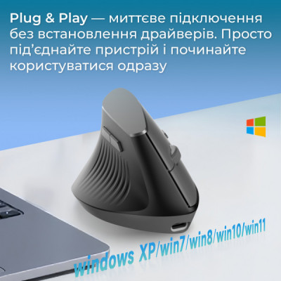 Мишка Ajazz i300 Wireless/Bluetooth/USB Black (i300-B)