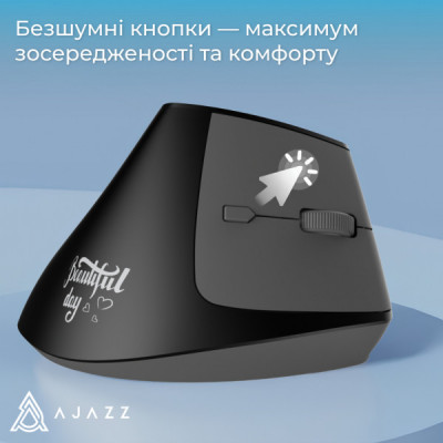 Мишка Ajazz i300 Wireless/Bluetooth/USB Black (i300-B)