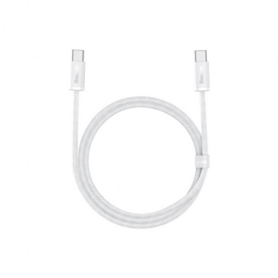 Дата кабель USB-C to USB-C 1.0m 5A White Baseus (CALD000202)