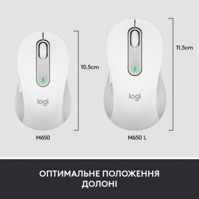 Мишка Logitech Signature M650 Wireless for Business Off-White (910-006275)