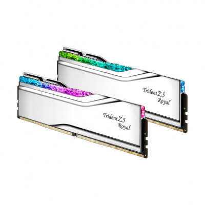 Модуль пам'яті для комп'ютера DDR5 32GB (2x16GB) 6400 MHz Trident Z5 Royal Silver G.Skill (F5-6400J3239G16GX2-TR5S)