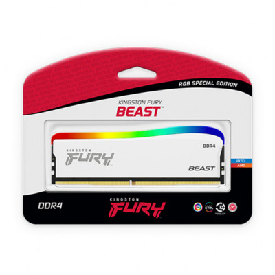 Модуль пам'яті для комп'ютера DDR4 16GB 3200 MHz Beast White RGB SE Kingston Fury (ex.HyperX) (KF432C16BWA/16)