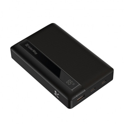 Батарея універсальна ColorWay 20 000 mAh PD/65W, QC/3.0, black (CW-PB200LPA3BK-PDD)