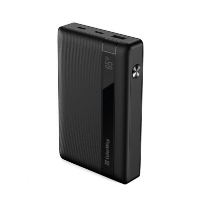 Батарея універсальна ColorWay 20 000 mAh PD/65W, QC/3.0, black (CW-PB200LPA3BK-PDD)