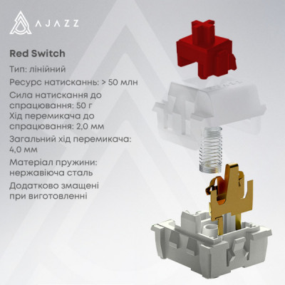 Клавіатура Ajazz AK980 Red Switch USB UA Black (AK980-R-BR)
