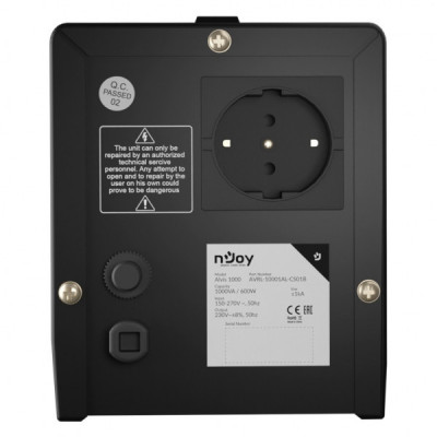 Стабілізатор напруги nJoy Alvis 1000 (AVRL-10001AL-CS01B) AVR, 1 розетка (Alvis 1000)