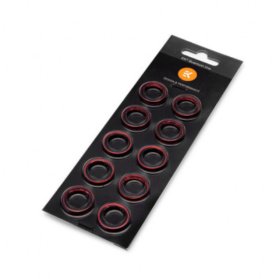 Фітинг для СВО Ekwb EK-Quantum Torque Color Ring 10-Pack HDC 16 - Red (3831109816417)