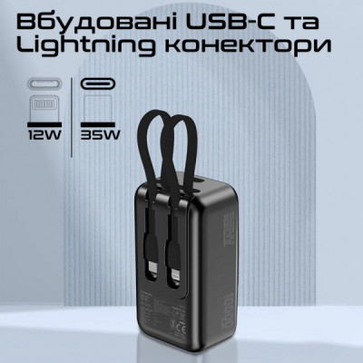 Батарея універсальна Promate 10000mAh PD/35W, iWatch charging (mavrix.black) Батарея універсальна Promate 10000mAh PD/35W, iWatch charging (mavrix.black)