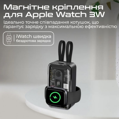 Батарея універсальна Promate 10000mAh PD/35W, iWatch charging (mavrix.black) Батарея універсальна Promate 10000mAh PD/35W, iWatch charging (mavrix.black)