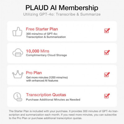 Цифровий диктофон PLAUD Plaud.AI Note Silver (NB-100-SI)