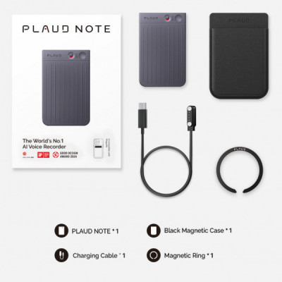 Цифровий диктофон PLAUD Plaud.AI Note Silver (NB-100-SI)