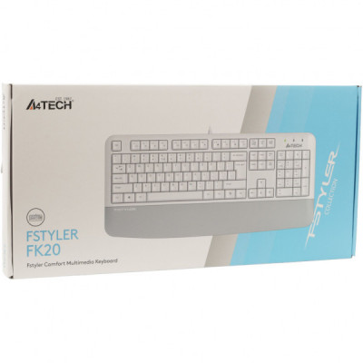 Клавіатура A4Tech FK20 USB UA White (4711421003216)