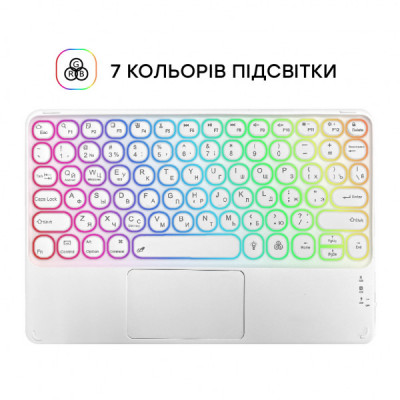 Клавіатура AirOn Easy Tap 2 з тачпадом та LED для Smart TV та планшета (4822352781089)