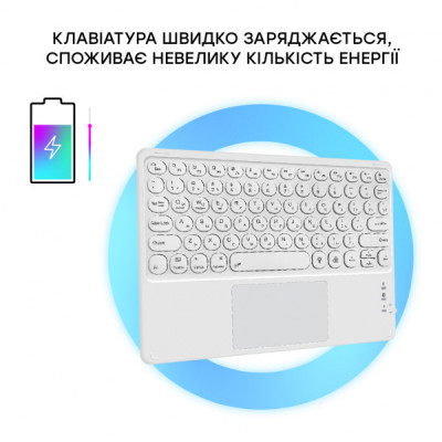 Клавіатура AirOn Easy Tap 2 з тачпадом та LED для Smart TV та планшета (4822352781089)