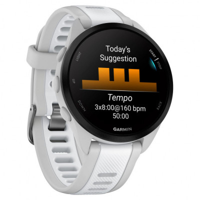 Смарт-годинник Garmin Forerunner 165 Music, Mist Grey/Whitestone, GPS (010-02863-31)