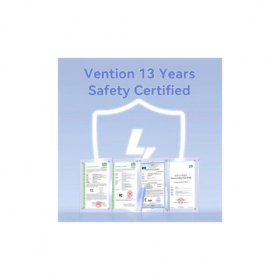 Батарея універсальна VENTION 5000mAh 20W PD, USB-C In/Out, Lightning In/Out, with cable, Gradient Yellow (FHWY0)