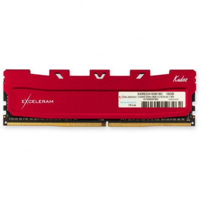 Модуль пам'яті для комп'ютера DDR4 16GB 3600 MHz Red Kudos eXceleram (EKRED4163618C)