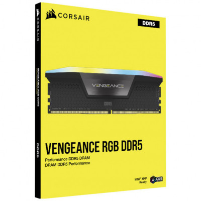 Модуль пам'яті для комп'ютера DDR5 64GB (2x32GB) 6000 MHz Vengeance RGB Corsair (CMH64GX5M2B6000C38)