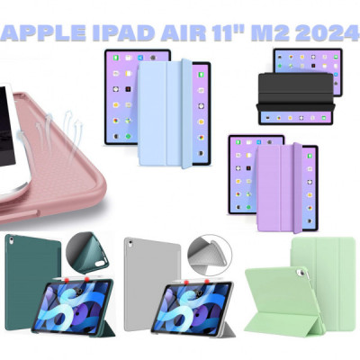 Чохол до планшета BeCover Tri Fold Soft TPU Silicone Apple iPad Air 11" M2/M3 (2024/2025) Dark Green (711406)