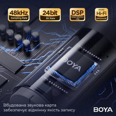 Мікрофон Boya K9 RGBType-C/3,5 мм Black (BOYA K9) Мікрофон Boya K9 RGBType-C/3,5 мм Black (BOYA K9)
