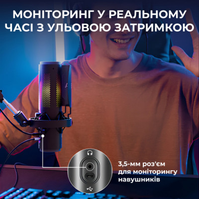 Мікрофон Boya K9 RGBType-C/3,5 мм Black (BOYA K9) Мікрофон Boya K9 RGBType-C/3,5 мм Black (BOYA K9)