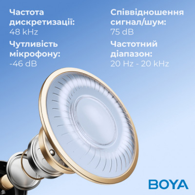 Мікрофон Boya K9 RGBType-C/3,5 мм Black (BOYA K9) Мікрофон Boya K9 RGBType-C/3,5 мм Black (BOYA K9)