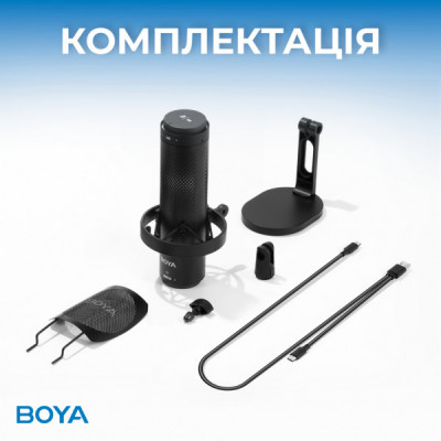 Мікрофон Boya K9 RGBType-C/3,5 мм Black (BOYA K9) Мікрофон Boya K9 RGBType-C/3,5 мм Black (BOYA K9)