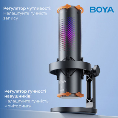 Мікрофон Boya K9 RGBType-C/3,5 мм Black (BOYA K9) Мікрофон Boya K9 RGBType-C/3,5 мм Black (BOYA K9)