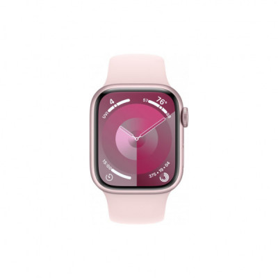 Смарт-годинник Apple Watch Series 9 GPS 41mm Pink Aluminium Case with Light Pink Sport Band - M/L (MR943QP/A)