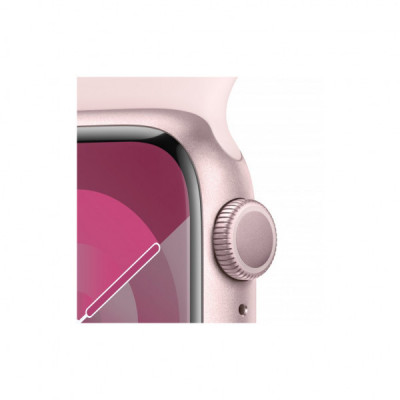 Смарт-годинник Apple Watch Series 9 GPS 41mm Pink Aluminium Case with Light Pink Sport Band - M/L (MR943QP/A)