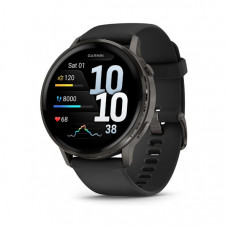 Смарт-годинник Garmin Venu 4 (45mm), Black w/ Slate + Black, GPS смарт-годинник (010-03014-00)