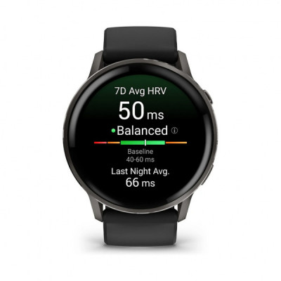 Смарт-годинник Garmin Venu 4 (45mm), Black w/ Slate + Black, GPS смарт-годинник (010-03014-00)