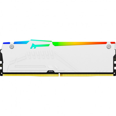 Модуль пам'яті для комп'ютера DDR5 32GB 5600 MHz FURY Beast White RGB Kingston Fury (ex.HyperX) (KF556C40BWA-32)