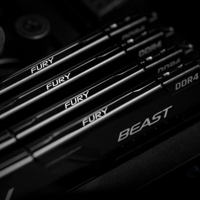 Модуль пам'яті для комп'ютера DDR4 16GB 3733 MHz Fury Beast Black Kingston Fury (ex.HyperX) (KF437C19BB1/16)