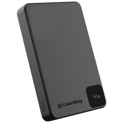 Батарея універсальна ColorWay 10 000 mAh PD/22.5W, 15W MagSafe Black (CW-PB100LPA1BK-WPDD)